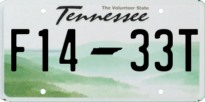 TN license plate F1433T