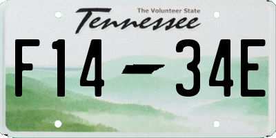 TN license plate F1434E