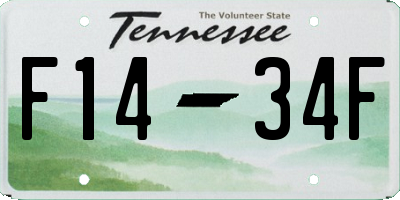 TN license plate F1434F