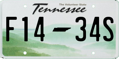 TN license plate F1434S