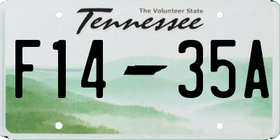 TN license plate F1435A
