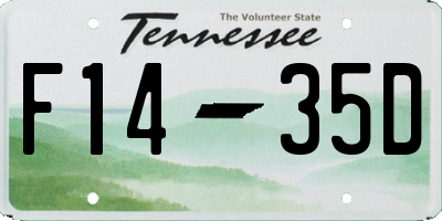 TN license plate F1435D