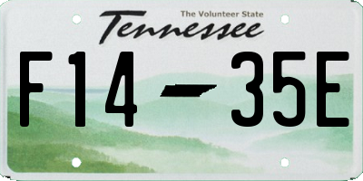 TN license plate F1435E