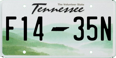 TN license plate F1435N