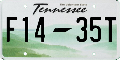 TN license plate F1435T