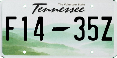 TN license plate F1435Z