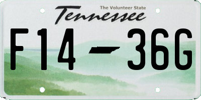 TN license plate F1436G
