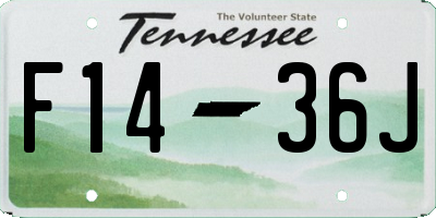 TN license plate F1436J