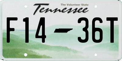 TN license plate F1436T
