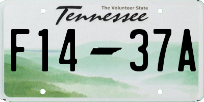 TN license plate F1437A