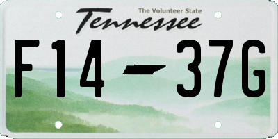 TN license plate F1437G