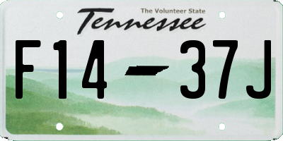 TN license plate F1437J