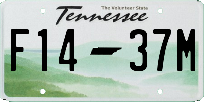 TN license plate F1437M