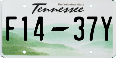 TN license plate F1437Y