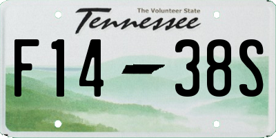 TN license plate F1438S