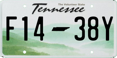 TN license plate F1438Y