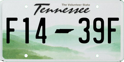 TN license plate F1439F