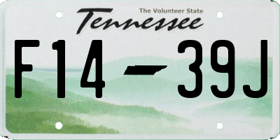 TN license plate F1439J