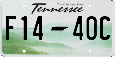 TN license plate F1440C