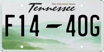 TN license plate F1440G