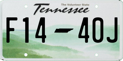 TN license plate F1440J