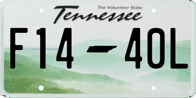TN license plate F1440L