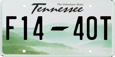 TN license plate F1440T