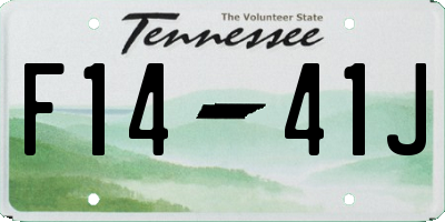 TN license plate F1441J