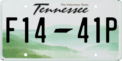 TN license plate F1441P