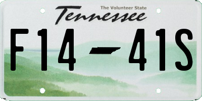 TN license plate F1441S