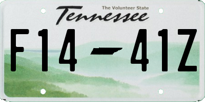 TN license plate F1441Z