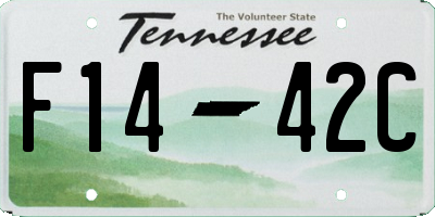 TN license plate F1442C