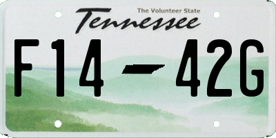 TN license plate F1442G