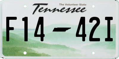 TN license plate F1442I