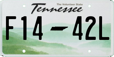 TN license plate F1442L