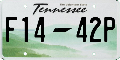 TN license plate F1442P