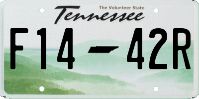 TN license plate F1442R
