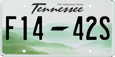 TN license plate F1442S