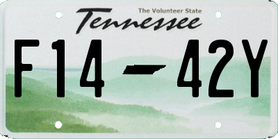 TN license plate F1442Y
