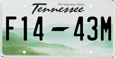 TN license plate F1443M