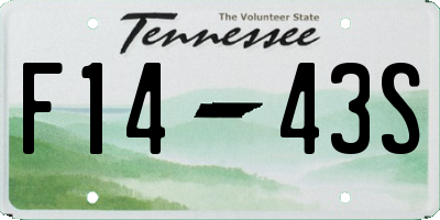 TN license plate F1443S