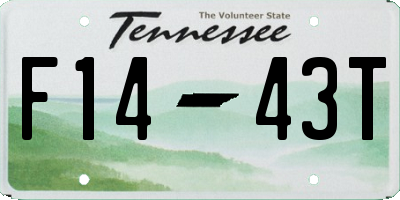 TN license plate F1443T