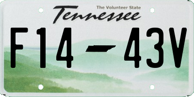TN license plate F1443V