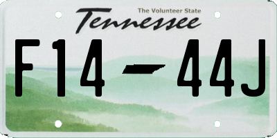 TN license plate F1444J