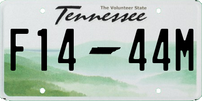 TN license plate F1444M