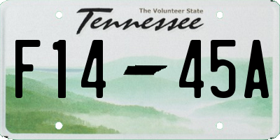 TN license plate F1445A