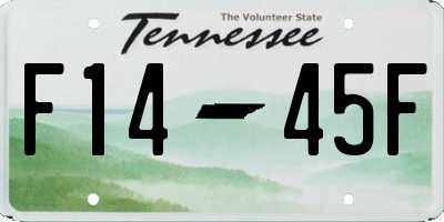 TN license plate F1445F