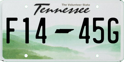 TN license plate F1445G