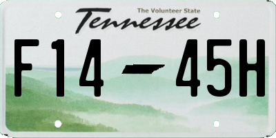 TN license plate F1445H