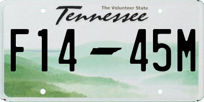 TN license plate F1445M